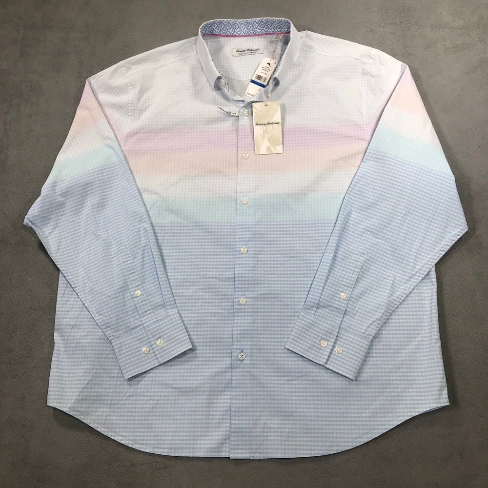 Tommy Bahama Button Down Shirt Mens XL Sarasota Stretch Stretch Performance NEW